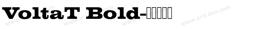 VoltaT Bold字体转换